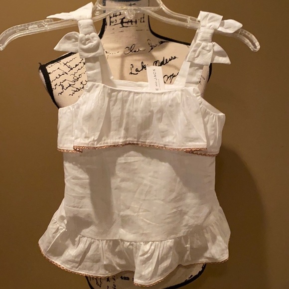 Janie & Jack white halter top girls size 8 NWT - Picture 1 of 7